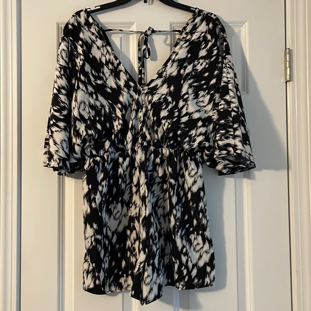 Black and white romper